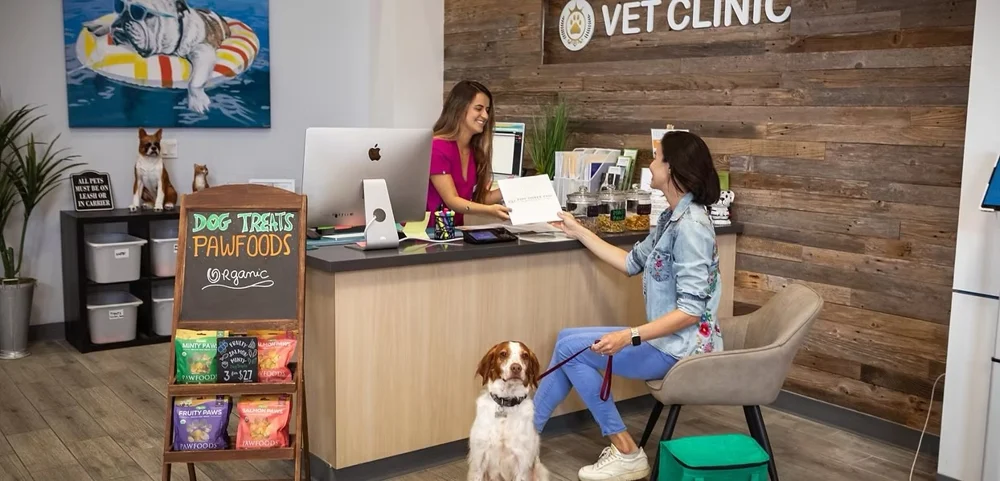 Reception desk at Spectrum Pet Hospital